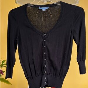 Black Button-Up Cardigan